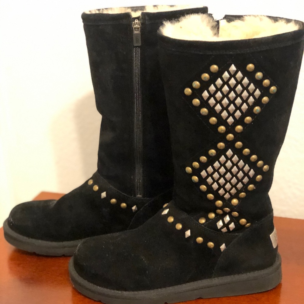 Brand new tall black studded Ugg’s